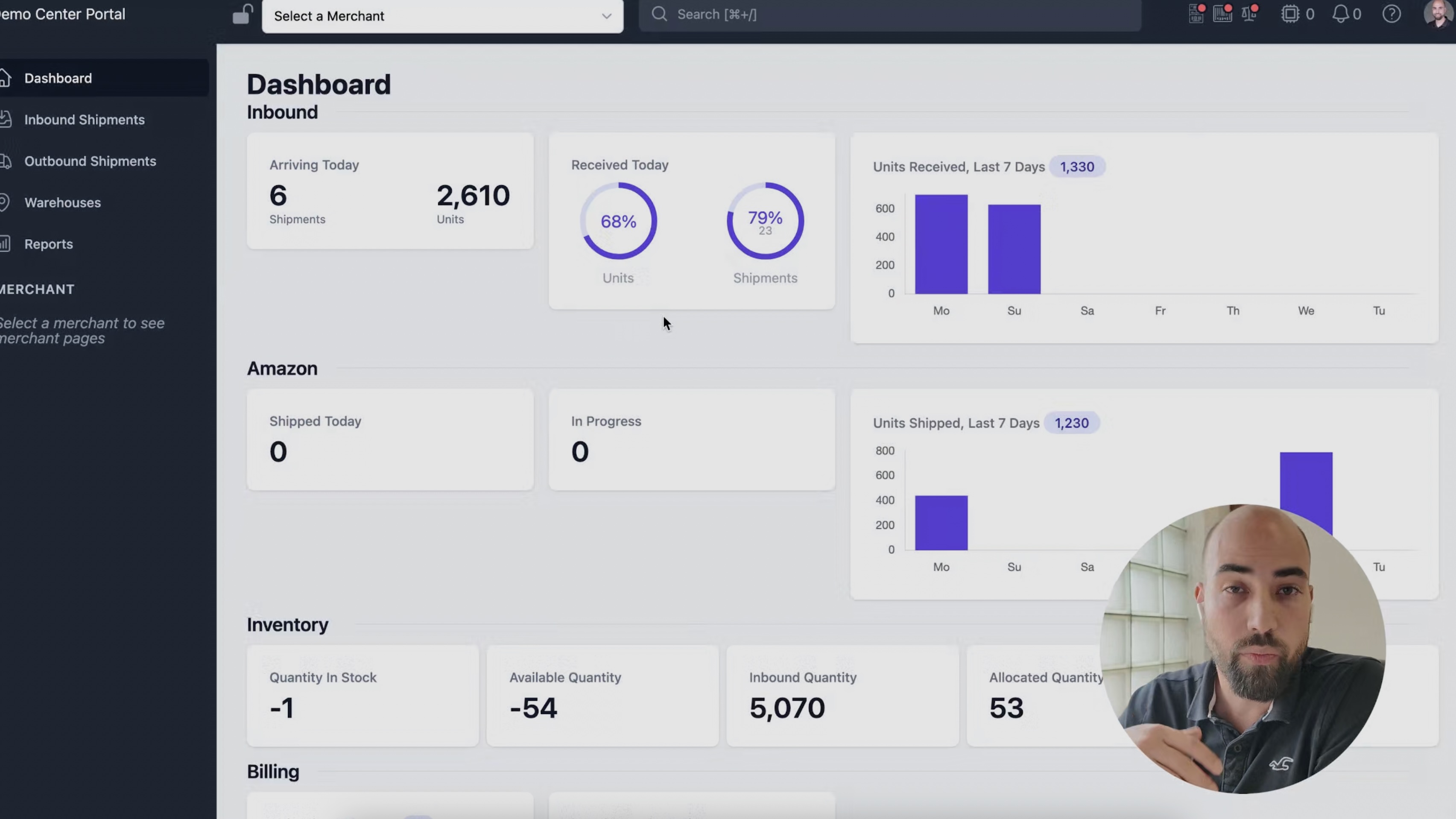 Video -  PrepBusiness Demo Part 1: Dashboard Tour for Amazon 3PLs
