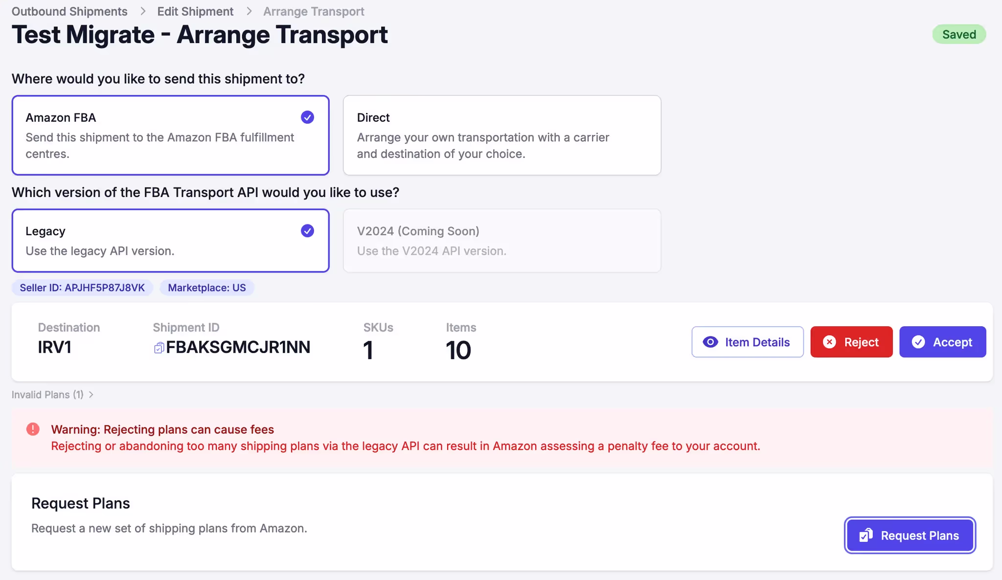 What’s New - Updated FBA Transportation Workflow