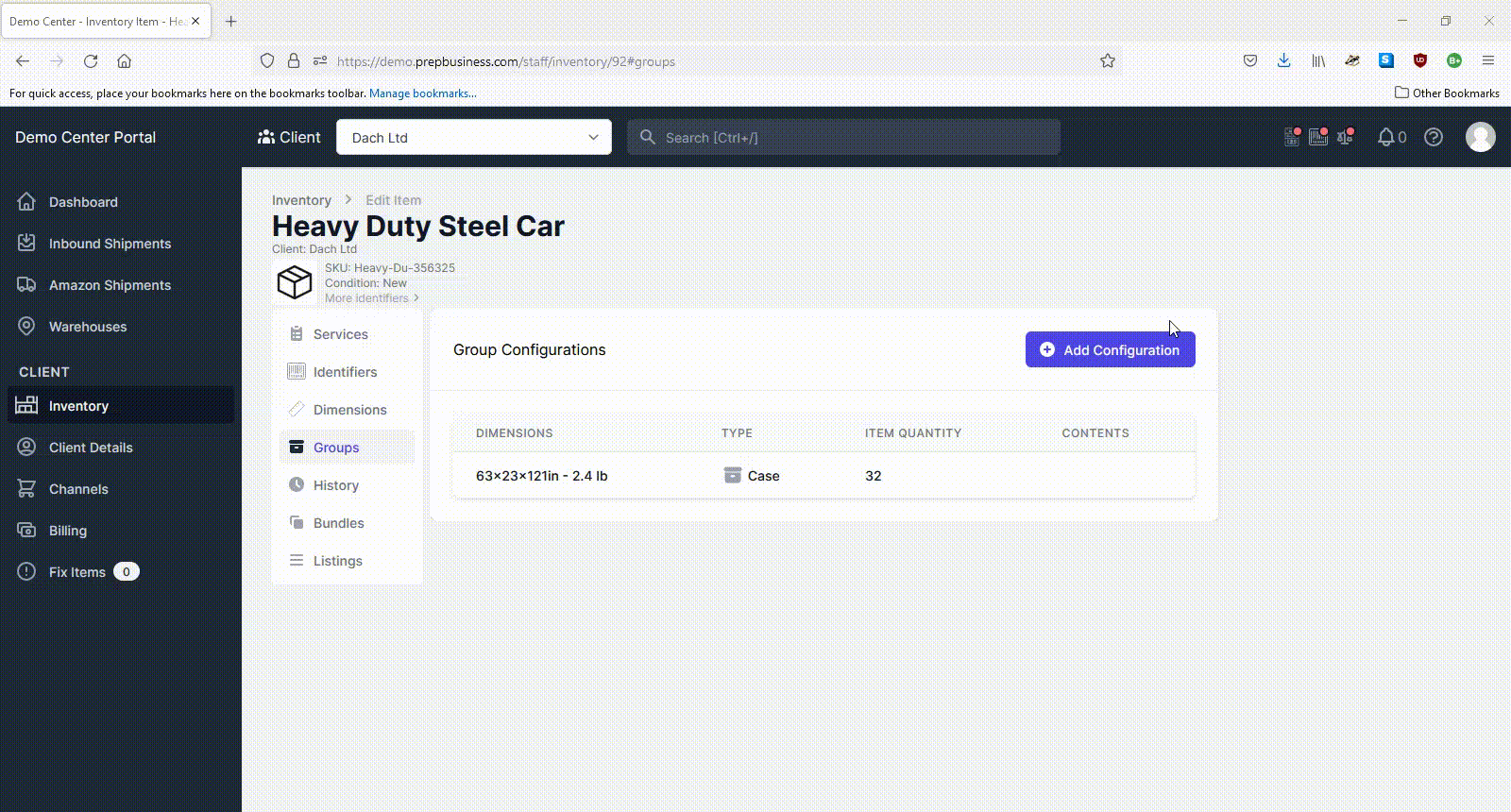 Create case for item