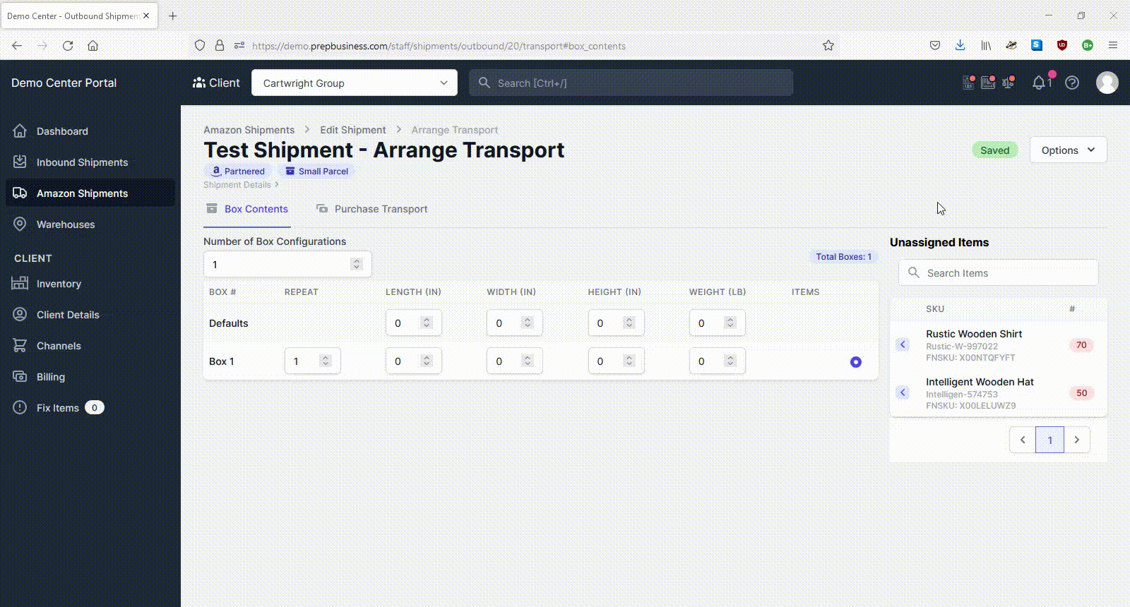 Amazon Partnered Shipments (Small Parcel, LTL/FTL)