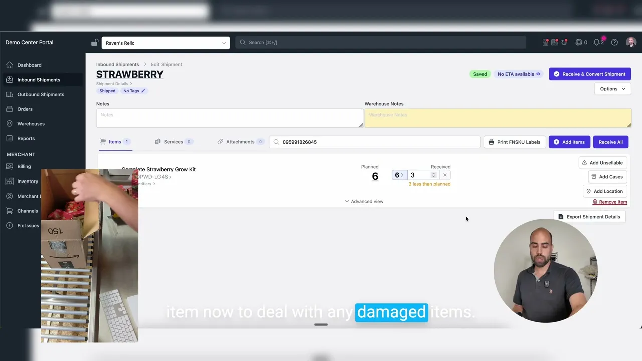 Video -  PrepBusiness Demo Part 2: Simple Inbound Receiving Process
